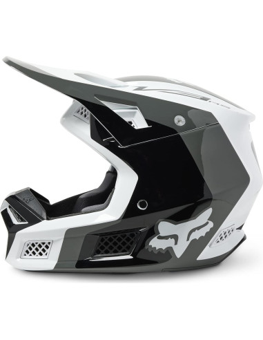 Casco de Motocross Fox Racing V3 RS MIPS Negro/Blanco Pequeño