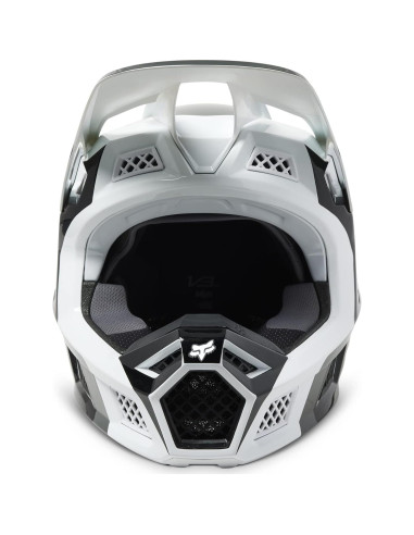 Casco de Motocross Fox Racing V3 RS MIPS Negro/Blanco Pequeño