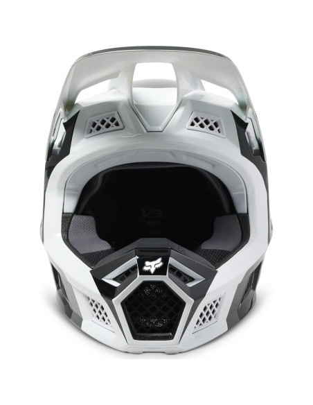 Casco de Motocross Fox Racing V3 RS MIPS Negro/Blanco Pequeño