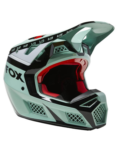 Casco de Motocross Fox Racing V3 RS DVIDE Jade Pequeño