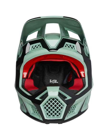 Casco de Motocross Fox Racing V3 RS DVIDE Jade Pequeño