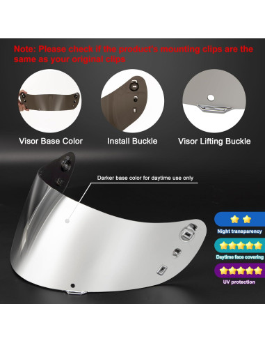 Visera de Casco PSLER Ic-04 Ahumada UV Reemplazo