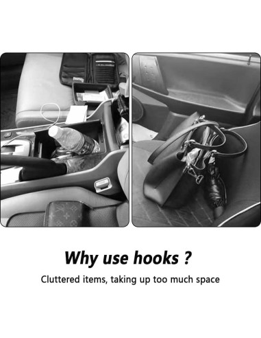 Ganchos de Reposacabezas NHHC para Coche - 4 Pcs Multiusos