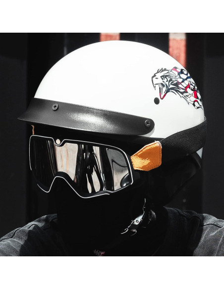 Casco Abierto ILM 210V para Motocicleta Águila X-Large