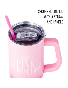 Vaso Acero Inoxidable Silver Buffalo Glinda Rosa 1.18L 2