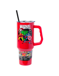 Vaso Acero Inoxidable Silver Buffalo Avengers 1.18L con Asa