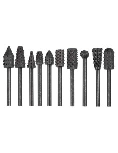 Juego de Fresas Rotativas 10 Pcs Bestgle 3mm Acero al Carbono