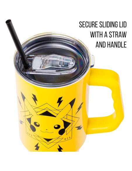 Vaso Acero Inoxidable Silver Buffalo Pikachu 1.18 L con Asa