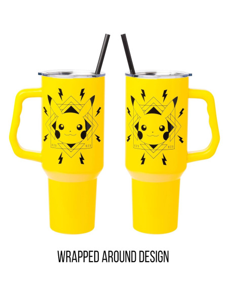 Vaso Acero Inoxidable Silver Buffalo Pikachu 1.18 L con Asa