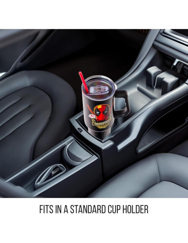 Vaso Acero Inoxidable Silver Buffalo Deadpool 1.18L con Asa