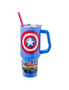 Vaso Acero Inoxidable Silver Buffalo Capitán América 1,18L