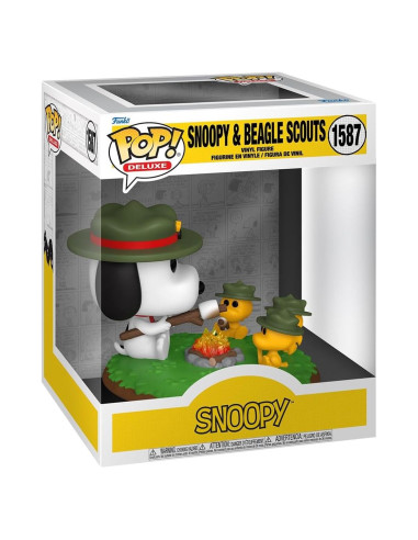 Funko POP! Deluxe Snoopy con Woodstock - Figura Vinilo 9.5 cm