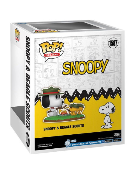Funko POP! Deluxe Snoopy con Woodstock - Figura Vinilo 9.5 cm