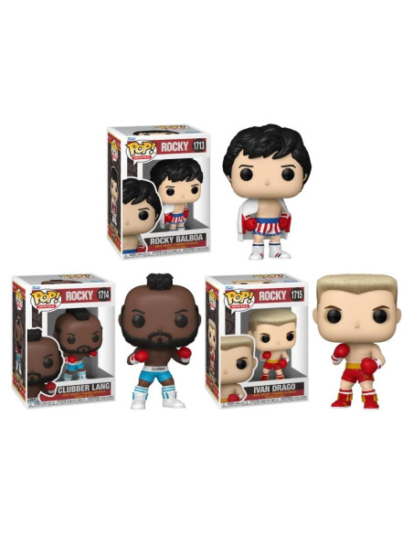 Funko Pop Rocky Conjunto Completo 3 Figuras 0.59 kg