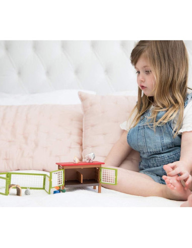 Set de Juego Schleich Casa de Conejos 9PC para Niños