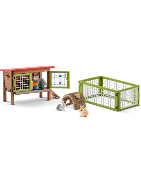 Set de Juego Schleich Casa de Conejos 9PC para Niños Set de Juego Schleich Casa de Conejos 9PC para Niños