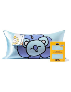 Funda de Almohada Kitsch King Satén BT21 Koya 600 Hilos