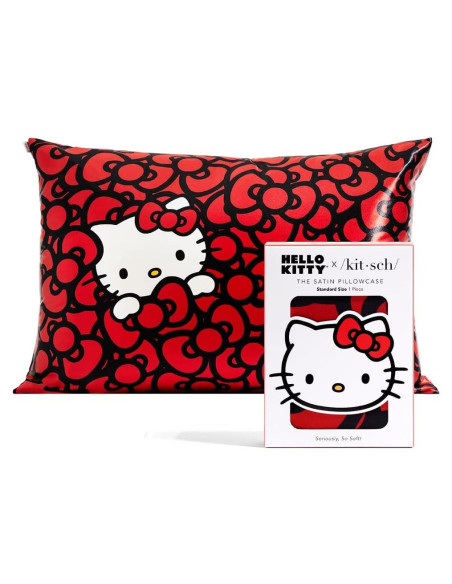 Funda de Almohada Kitsch Hello Kitty Satén 19x66 cm Funda de Almohada Kitsch Hello Kitty Satén 19x66 cm