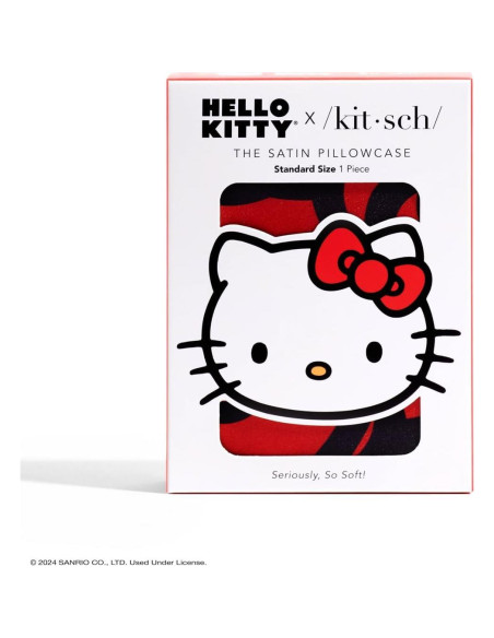 Funda de Almohada Kitsch Hello Kitty Satén 19x66 cm Funda de Almohada Kitsch Hello Kitty Satén 19x66 cm