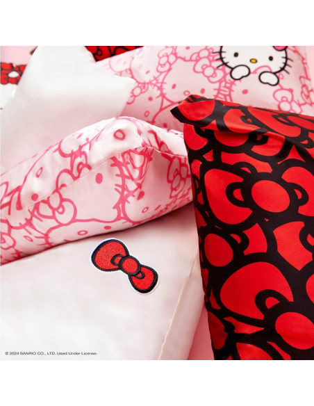 Funda de Almohada Kitsch Hello Kitty Satén 19x66 cm Funda de Almohada Kitsch Hello Kitty Satén 19x66 cm
