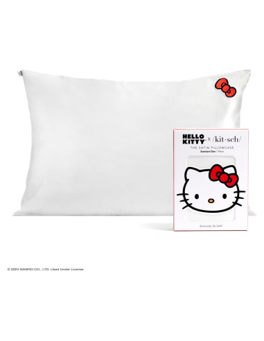 Funda de Almohada Kitsch x Hello Kitty - Satén Reina Marfil