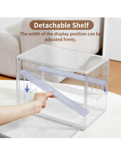 Caja de Exhibición Acrílica LXLXXL Ajustable 4 Capas 2