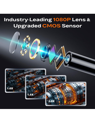 Cámara de Endoscopio AukonVee 1080P HD 4.3" Impermeable