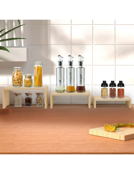 Juego de 12 Soportes de Exhibición de Madera Varbonia