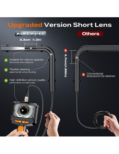 Cámara de Endoscopio AukonVee 1080P HD 4.3" Impermeable