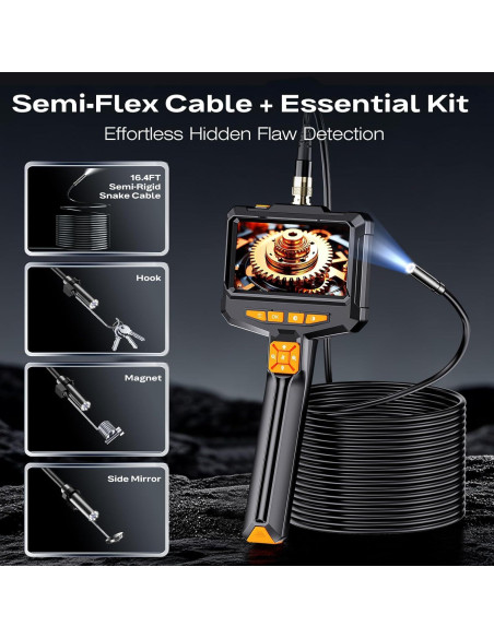 Cámara de Endoscopio AukonVee 1080P HD 4.3" Impermeable