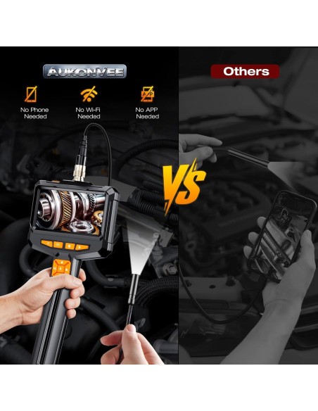 Cámara de Endoscopio AukonVee 1080P HD 4.3" Impermeable