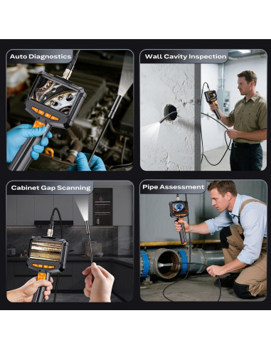 Cámara de Endoscopio AukonVee 1080P HD 4.3" Impermeable