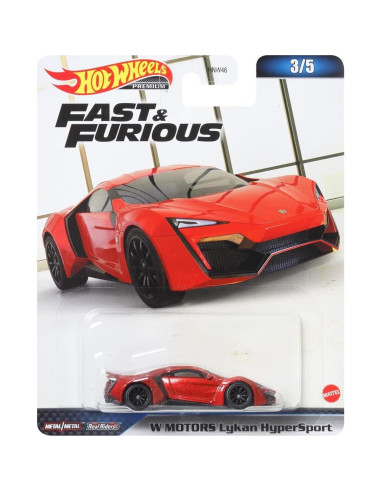 Hot Wheels Conjunto Premium Rápido y Furioso 5 Autos Diecast