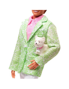 Muñeco Ken Barbie Papá de Sugar Traje Pastel con Perro 2