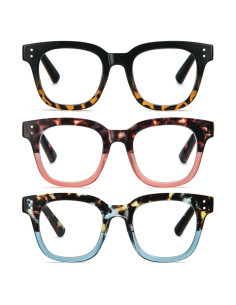 Gafas de Lectura Retro REAVEE 3 Pack Anti Luz Azul 2.0x