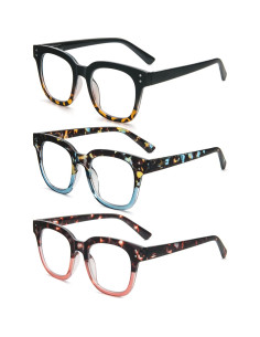 Gafas de Lectura Retro REAVEE 3 Pack Anti Luz Azul 2.0x 2