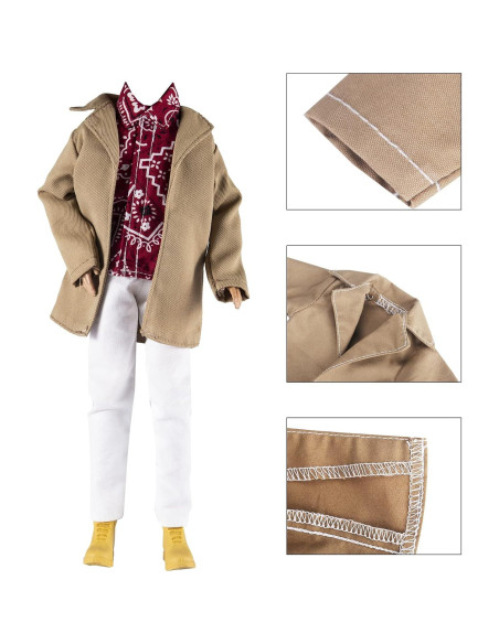 Conjunto de Ropa para Muñeca E-TING 5 Outfits + 5 Zapatos