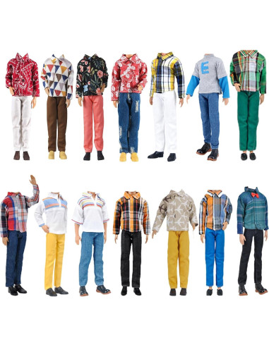 Conjunto de Ropa para Muñeca E-TING 5 Outfits + 5 Zapatos