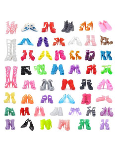 50 pares de zapatos de muñeca DoubleWood 29 cm variados