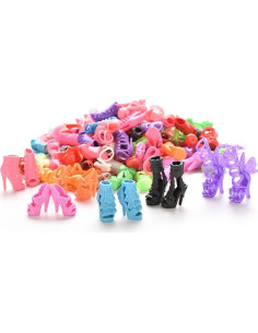 50 pares de zapatos de muñeca DoubleWood 29 cm variados 2