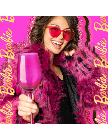 Copas de Vino Dragon Glassware Barbie - Juego de 2 - Rosa