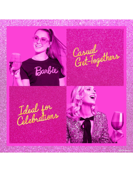 Copas de Vino Dragon Glassware Barbie - Juego de 2 - Rosa