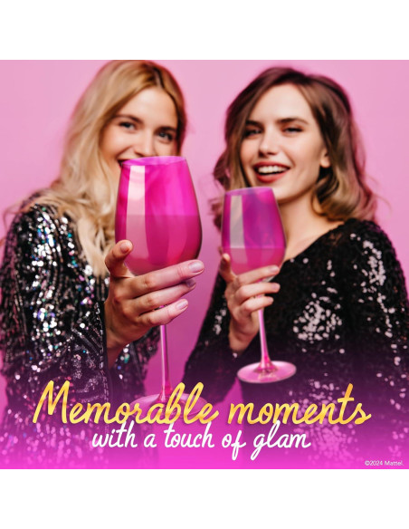 Copas de Vino Dragon Glassware Barbie - Juego de 2 - Rosa