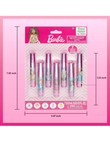 Set de Brillo Labial Townley Girl Barbie 7 Piezas 6,23 ml
