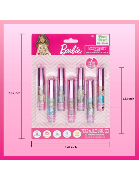 Set de Brillo Labial Townley Girl Barbie 7 Piezas 6,23 ml