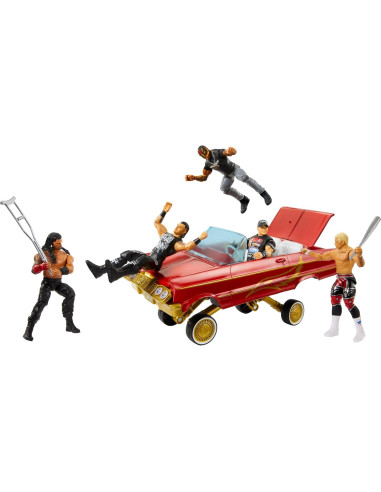 Figura de Acción Rey Mysterio + Vehículo Lucha Low Rider