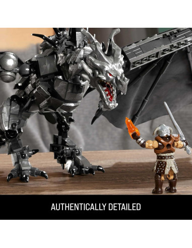 Figuras de Acción MEGA Skyrim Alduin 619 Piezas 63.5 cm