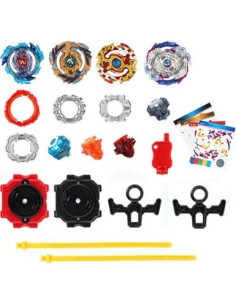 Conjunto Juguetes Bey Battle Elfnico 4 Trompos y 2 Lanzadores 2