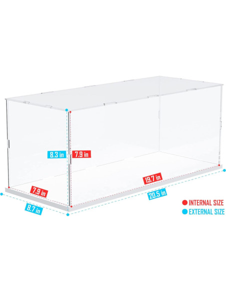 Choowin Caja Acrílica para Lego 50x20x20 cm - A Prueba de Polvo