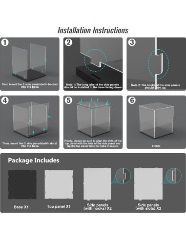 Caja de Exhibición Acrílica Choowin para Lego 30x30x35 cm
